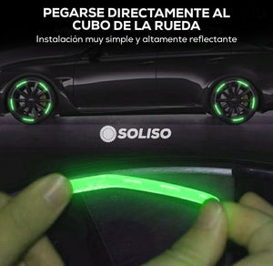 Wheels Shine ™ - Pegatinas reflectantes para auto