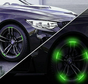 Wheels Shine ™ - Pegatinas reflectantes para auto