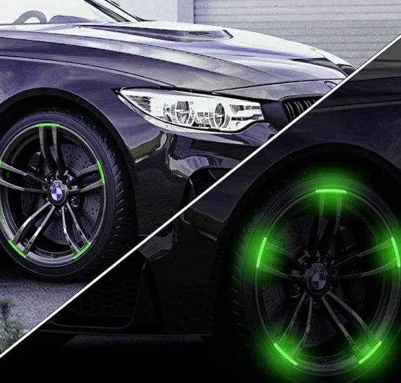 Wheels Shine ™ - Pegatinas reflectantes para auto