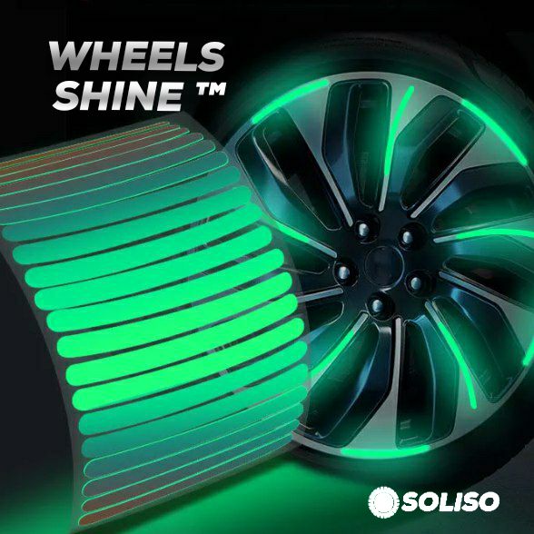 Wheels Shine ™ - Pegatinas reflectantes para auto